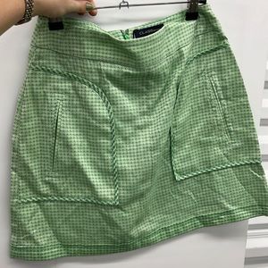 Cavalli green gingham skirt women’s size 6